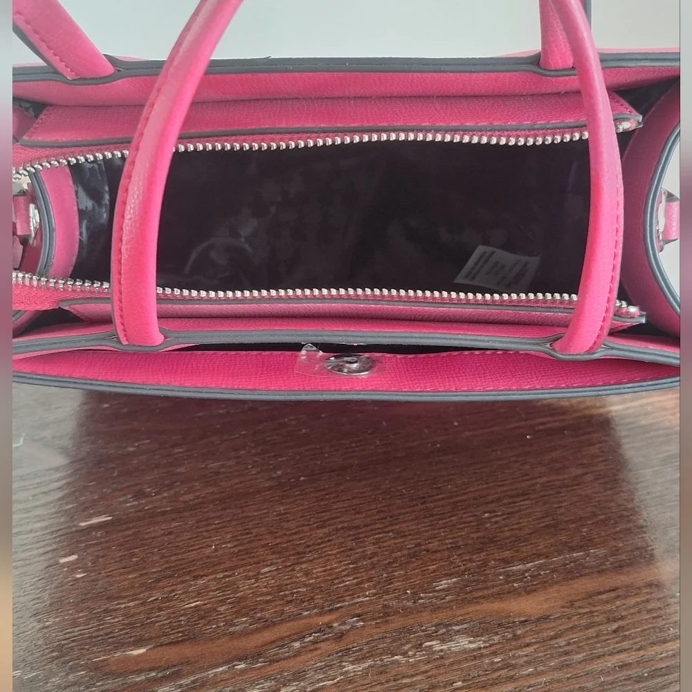 Karl Lagerfeld Paris Maybelle Small Hand Bag Satchel Pink 8"×10" - Picture 9 of 12
